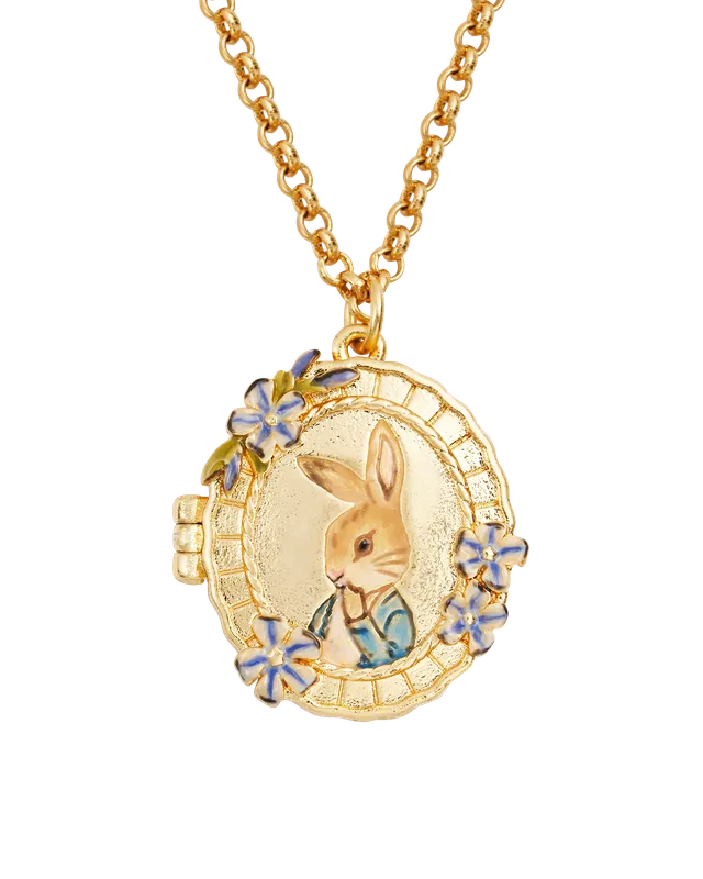 fable-england-peter-rabbit-medaillon-kette-gold image 1