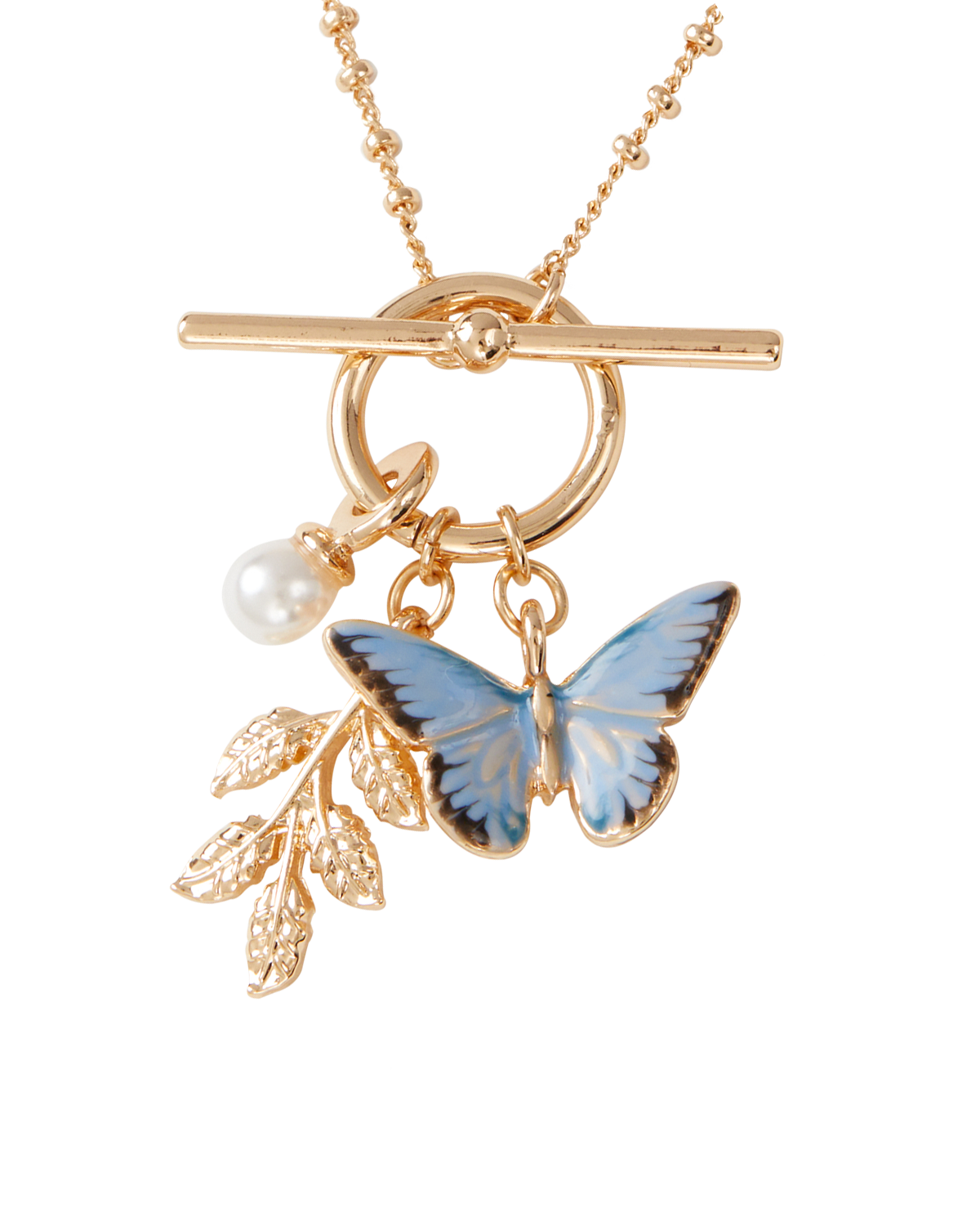 fable-england-jewellery-schmetterling-halskette-blau-emaille image 1
