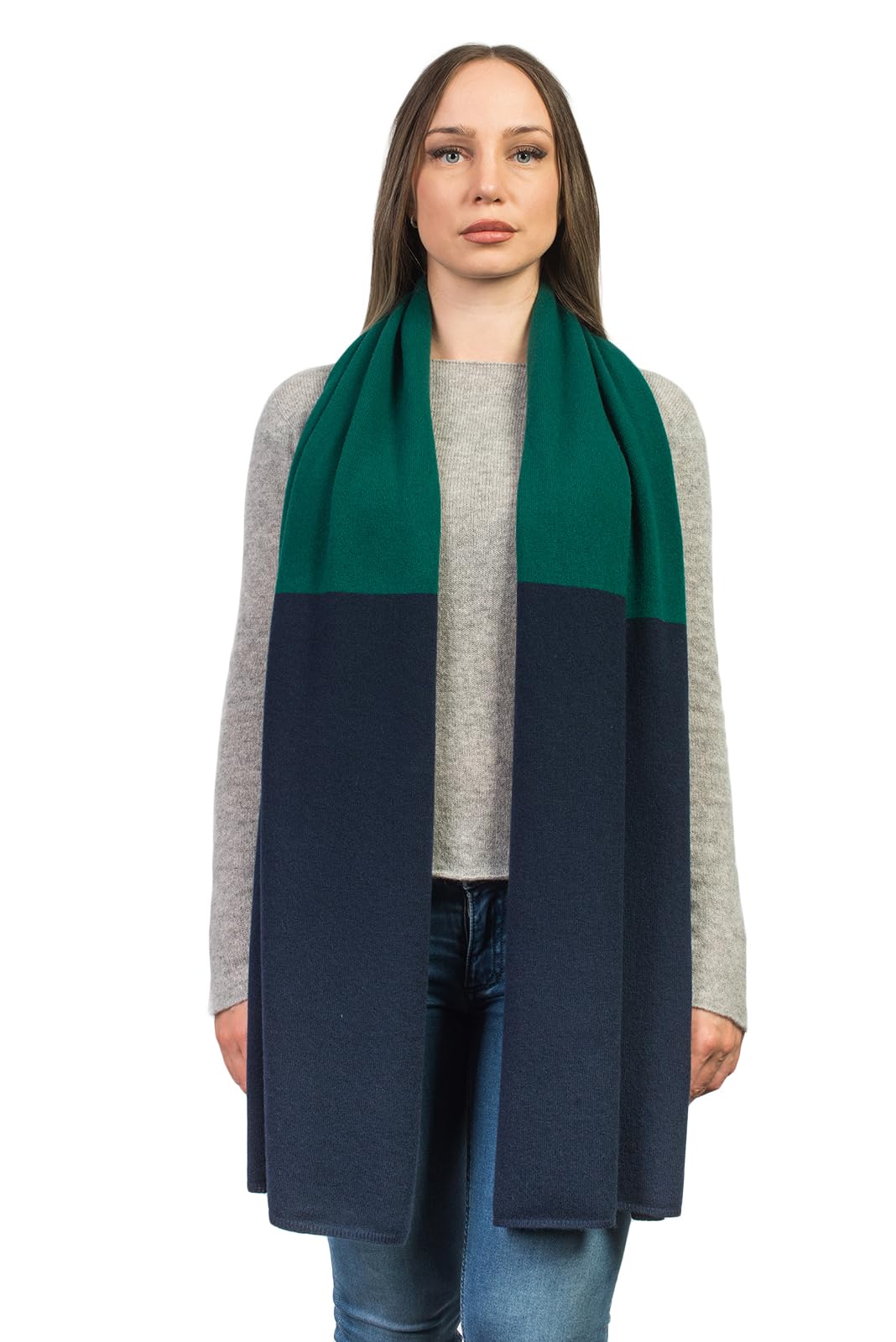 dalle-piane-cashmere-stola-bicolor-blau-180x50-kaschmir image 1
