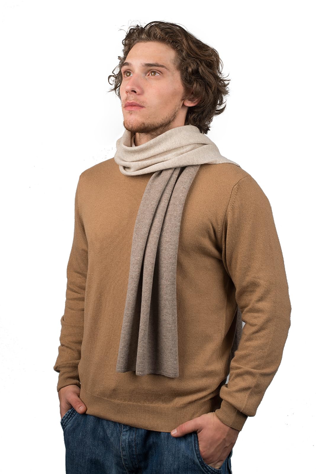 dalle-piane-cashmere-schal-zweifarbig-herren-blau-170cm image 7