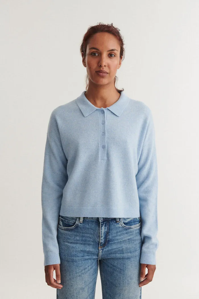 basic-apparel-selem-polo-pullover-hellblau-merinowolle image 1