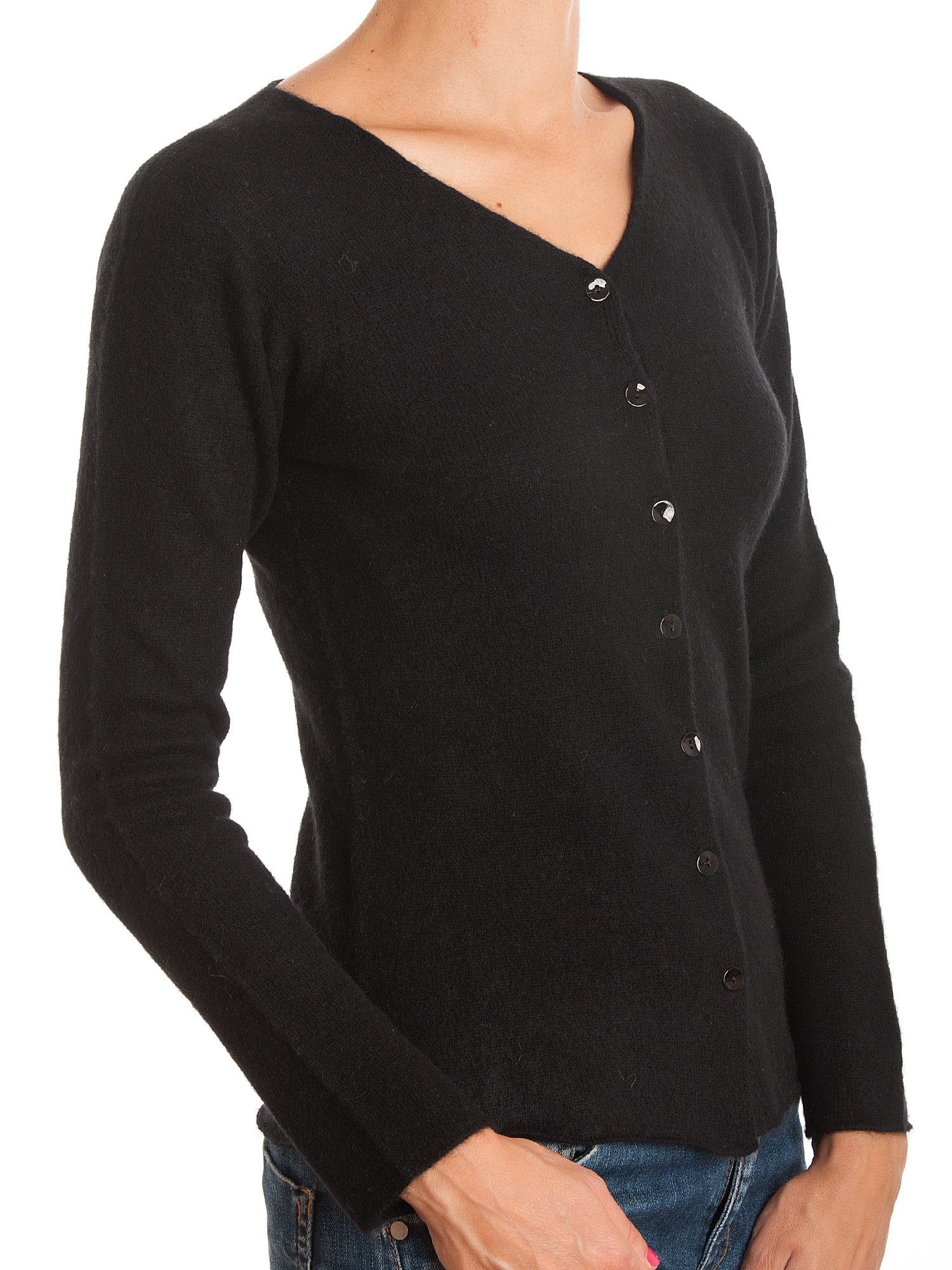 dalle-piane-cashmere-sweater-strickjacke-kaschmir-schwarz-m image 2