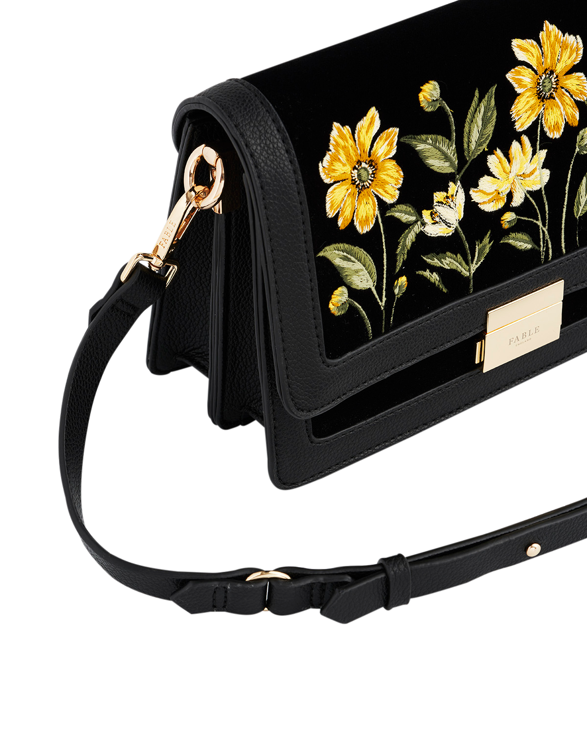 fable-england-botanical-foldover-tasche-schwarz-samt image 3