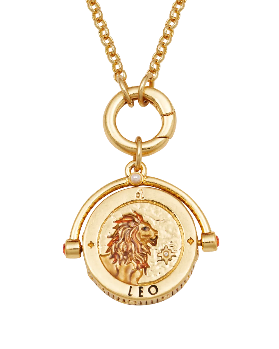 fable-england-leo-kette-sternzeichen-halskette-gold-karneol image 1