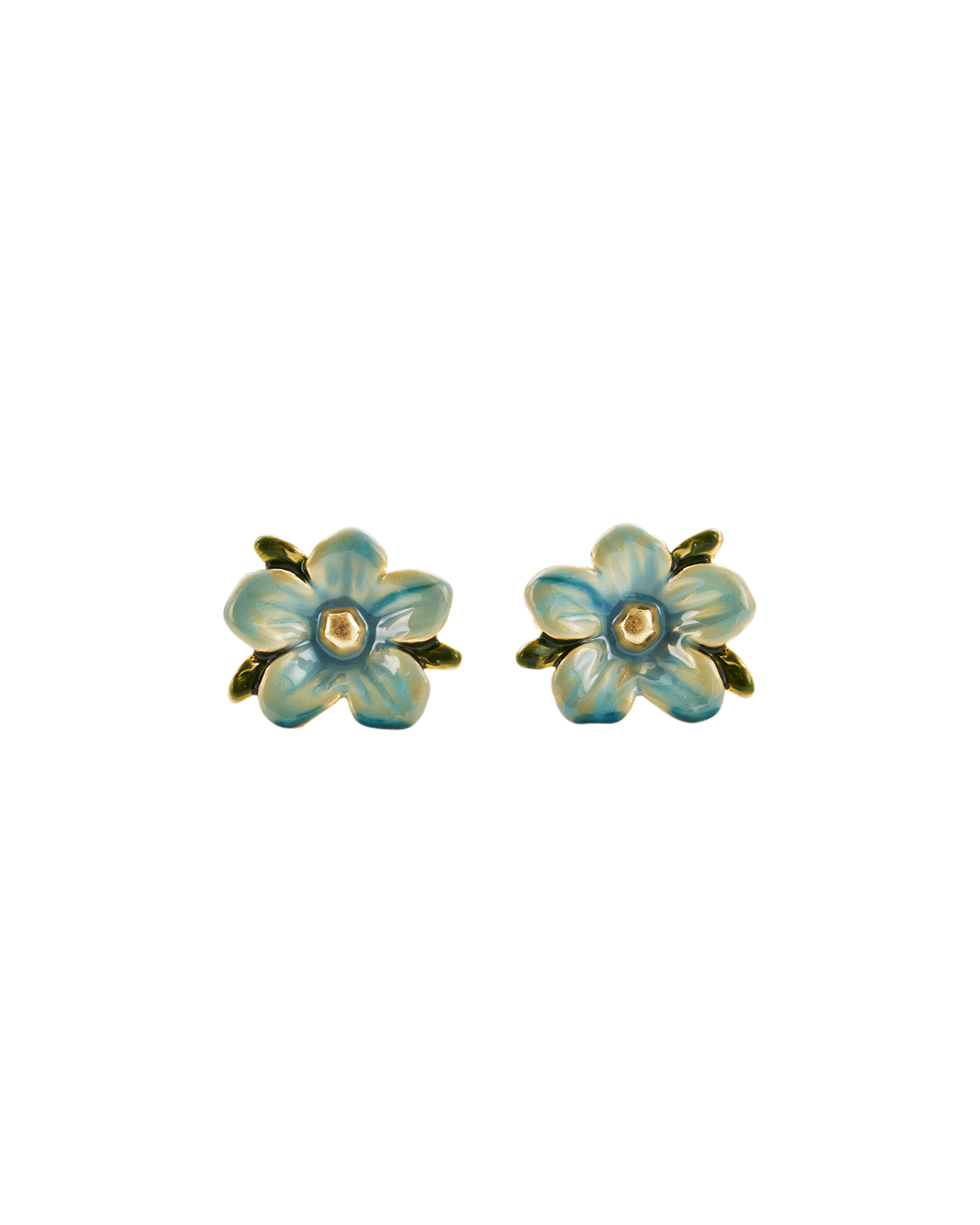 fable-england-jewellery-forget-me-not-flora-ohrstecker-gold image 1