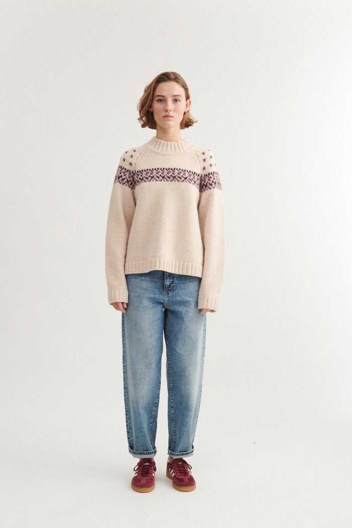 basic-apparel-blanche-sweater-wollpullover-bordeaux-wollmix image 4