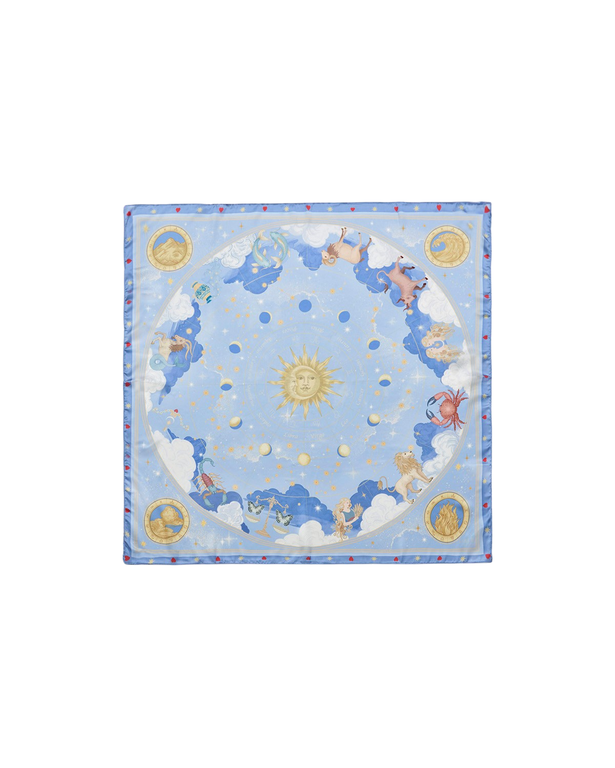 fable-england-zodiac-tuch-quadratisch-hellblau-sternzeichen image 1