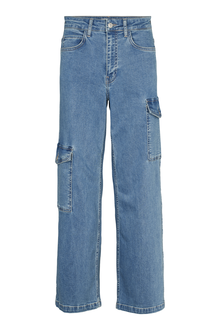 basic-apparel-enya-cargo-pants-jeans-denim-blue-bio-baumwolle image 1