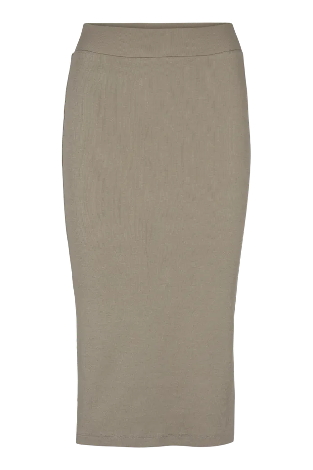 basic-apparel-ludmilla-long-skirt-ba146-18-rock-vetiver-bio image 1