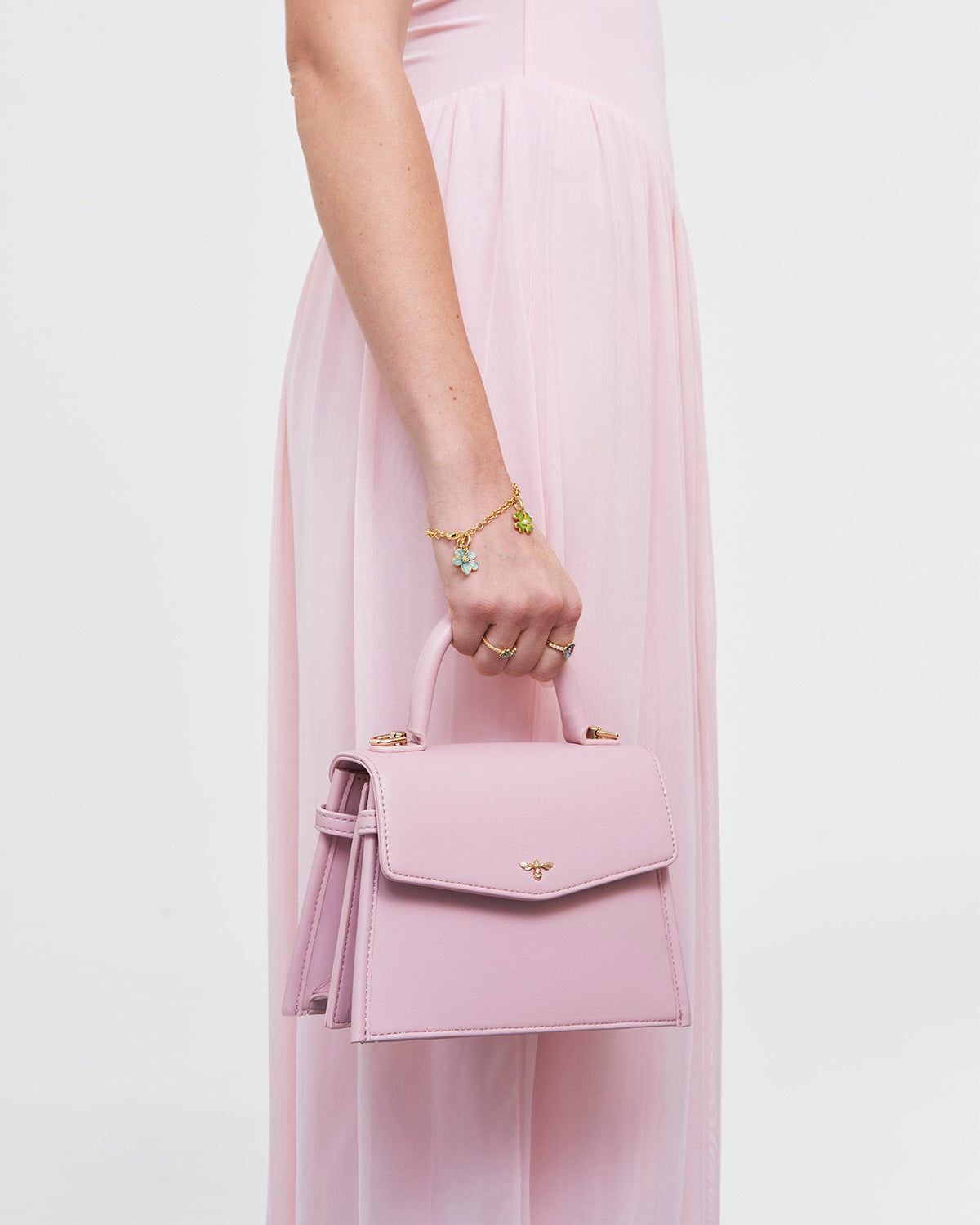 fable-england-structured-tote-tasche-rosa-klein-biene image 5