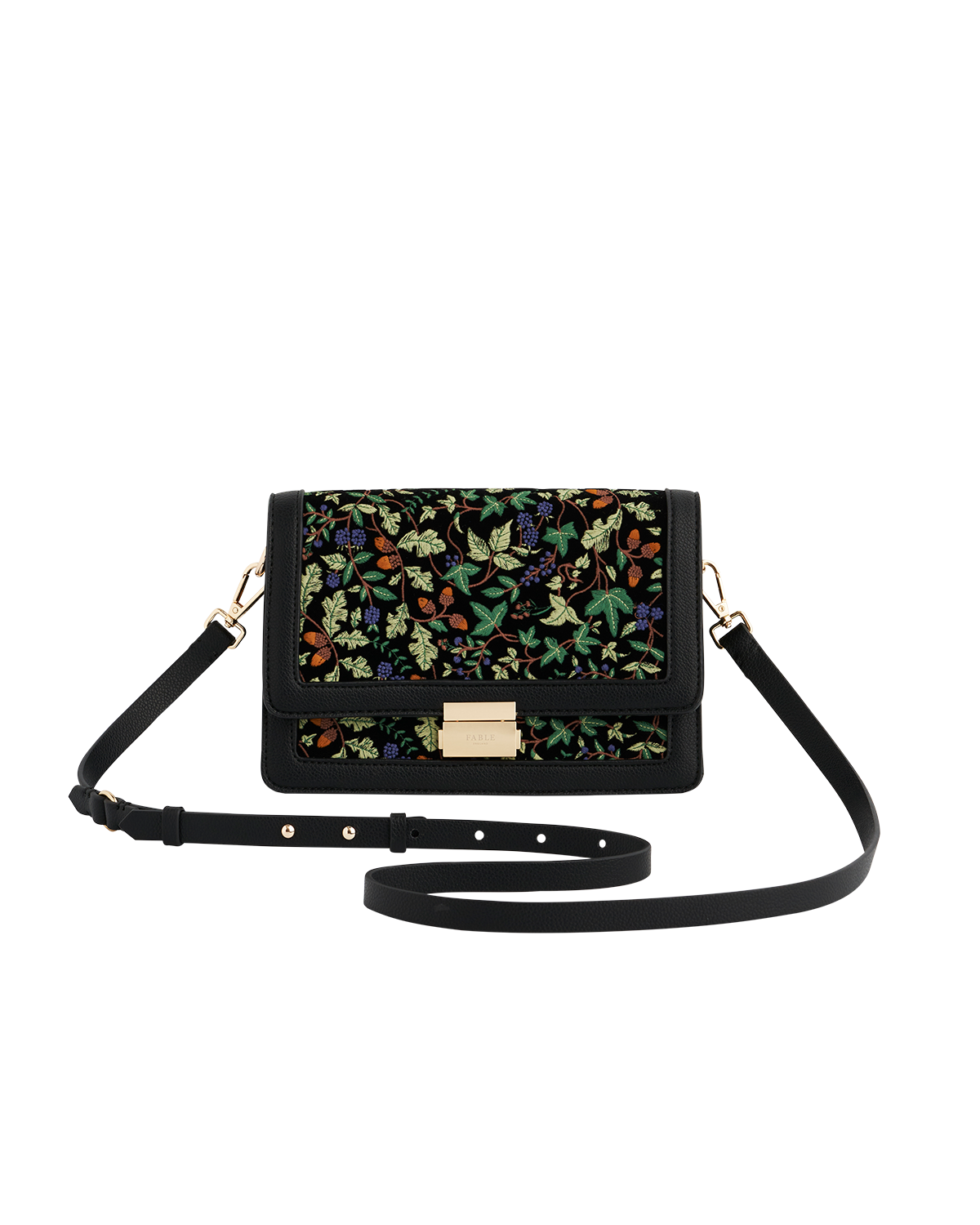 fable-england-handbags-foldover-handtasche-schwarz-bestickt image 1
