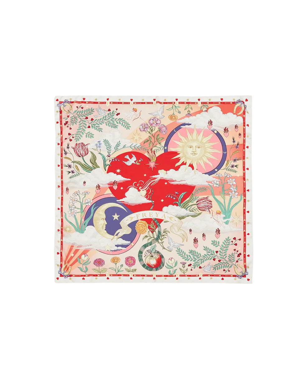 fable-england-freya-narrative-schal-quadrat-pink-seide image 1