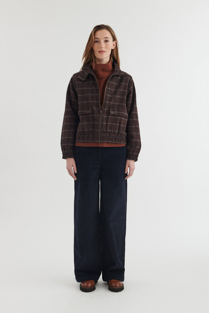 basic-apparel-misa-ba445-jacke-damen-chicory-coffee-karo-bio image 6