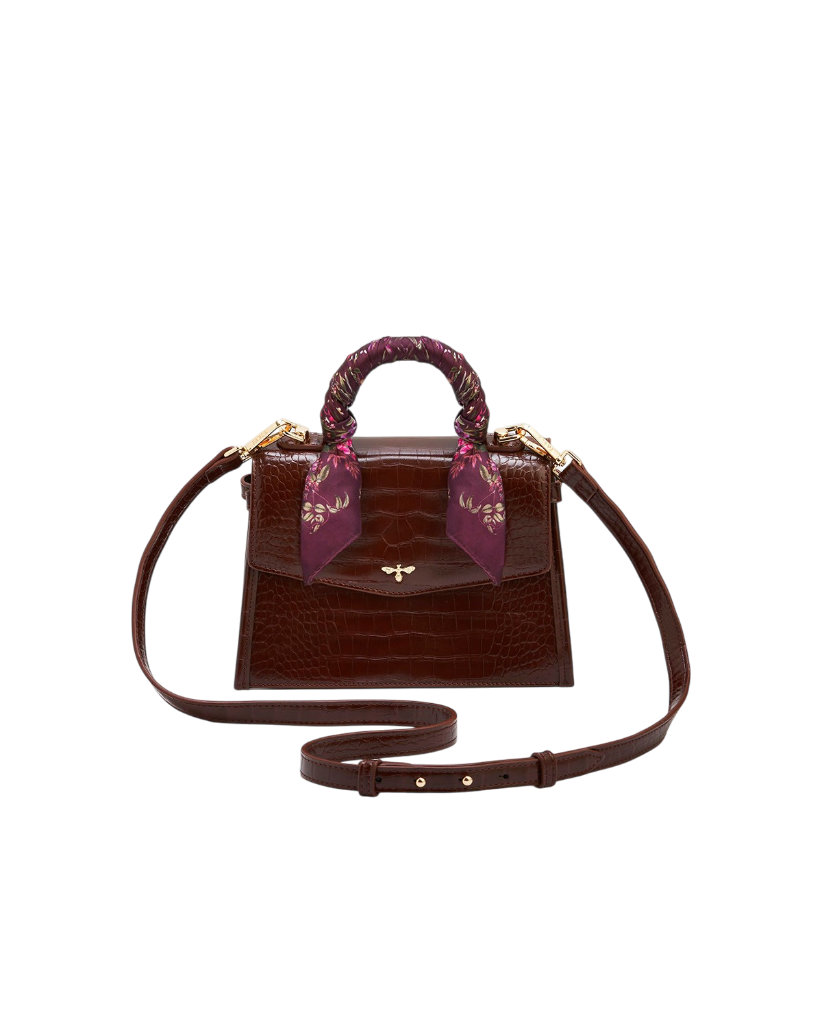 fable-england-eliza-handtasche-bordeaux-kroko-klein image 3