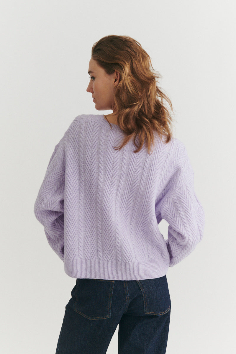 basic-apparel-selem-cable-ls-ba203-09-pullover-violet-tulip-merino image 3