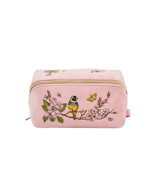 fable-england-pink-love-samt-kosmetiktasche-rosa image 1
