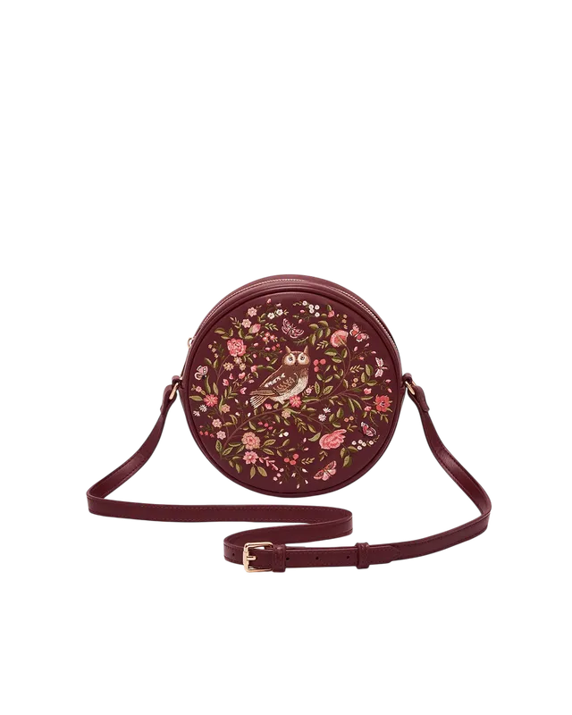 fable-england-chloe-owl-umh-ngetasche-burgundy-eule image 1