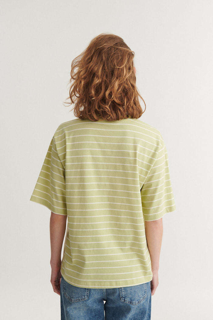 basic-apparel-raja-stripe-tee-t-shirt-winter-pear-bio-baumwolle image 3