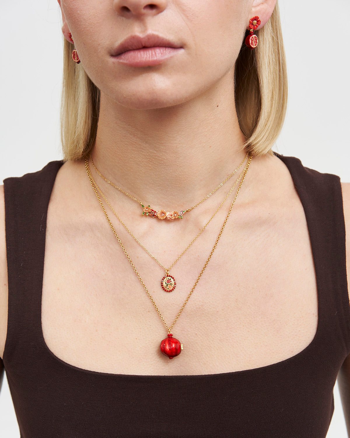 fable-england-pomegranate-medaillon-kette-gold image 4
