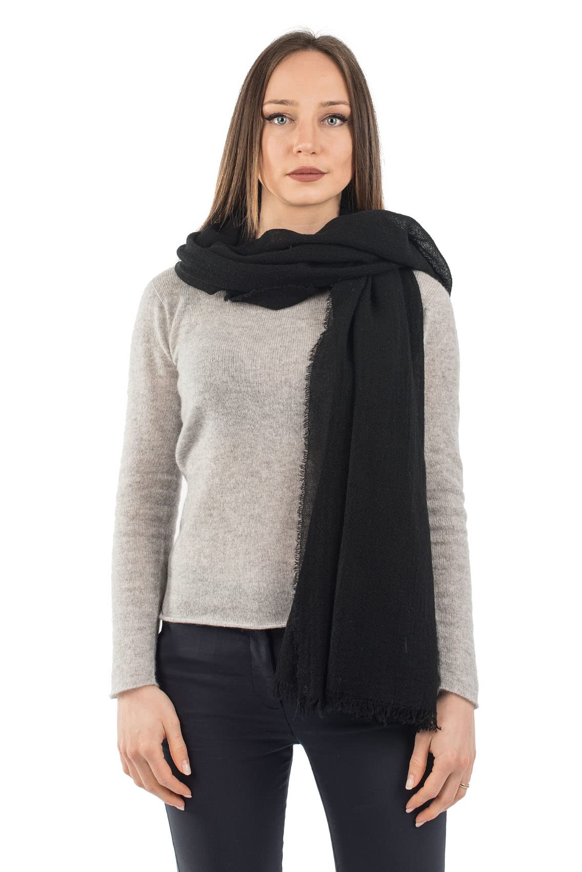 dalle-piane-cashmere-pashmina-100-kaschmir-schwarz image 2