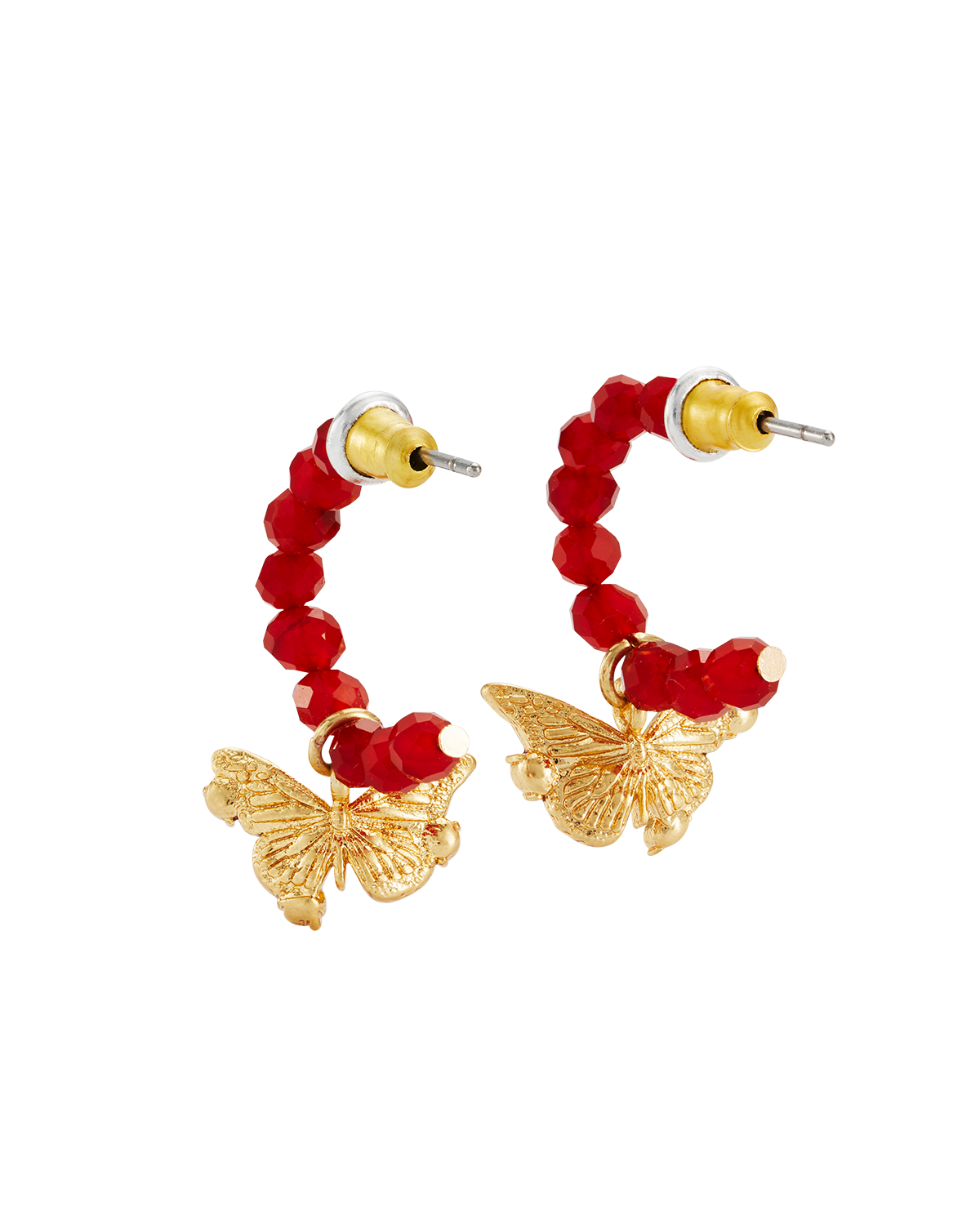 fable-england-hera-creolen-gold-schmetterling-rot image 4