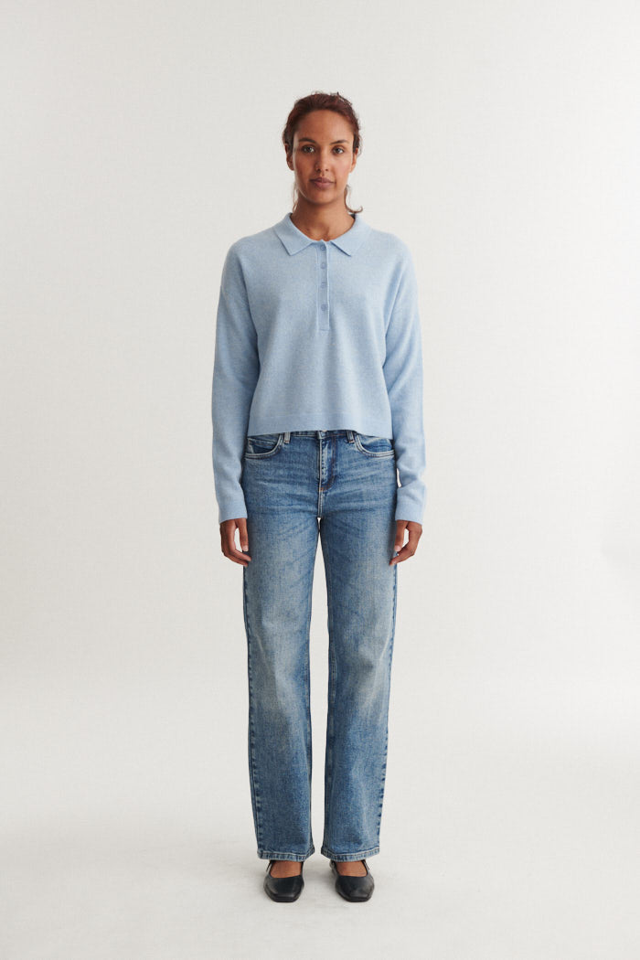 basic-apparel-selem-polo-pullover-hellblau-merinowolle image 3