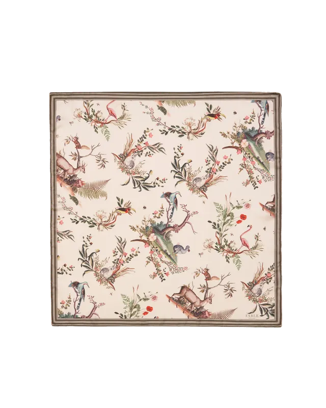 fable-england-scarves-toile-de-jouy-tuch-olivgr-n-70x70 image 1