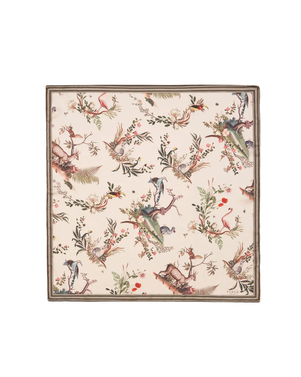 fable-england-scarves-toile-de-jouy-tuch-olivgr-n-70x70 image 1