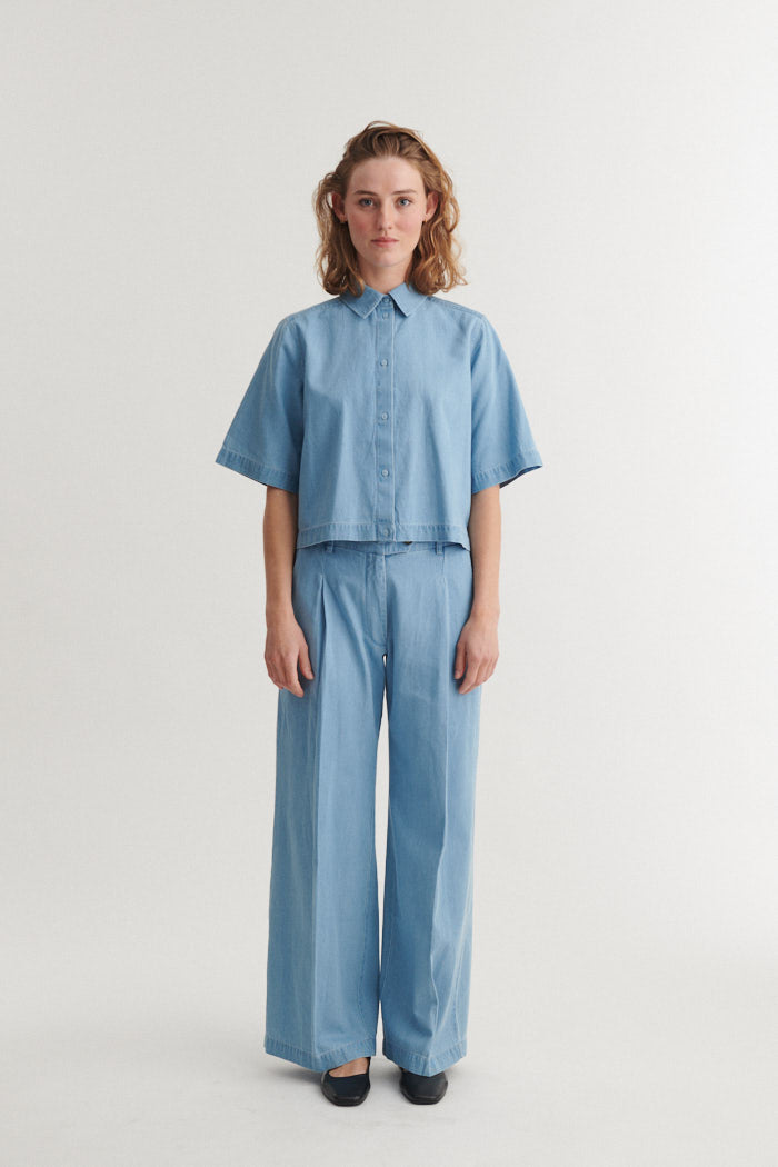 basic-apparel-cody-ss-shirt-kurzarmhemd-light-wash-bio image 5