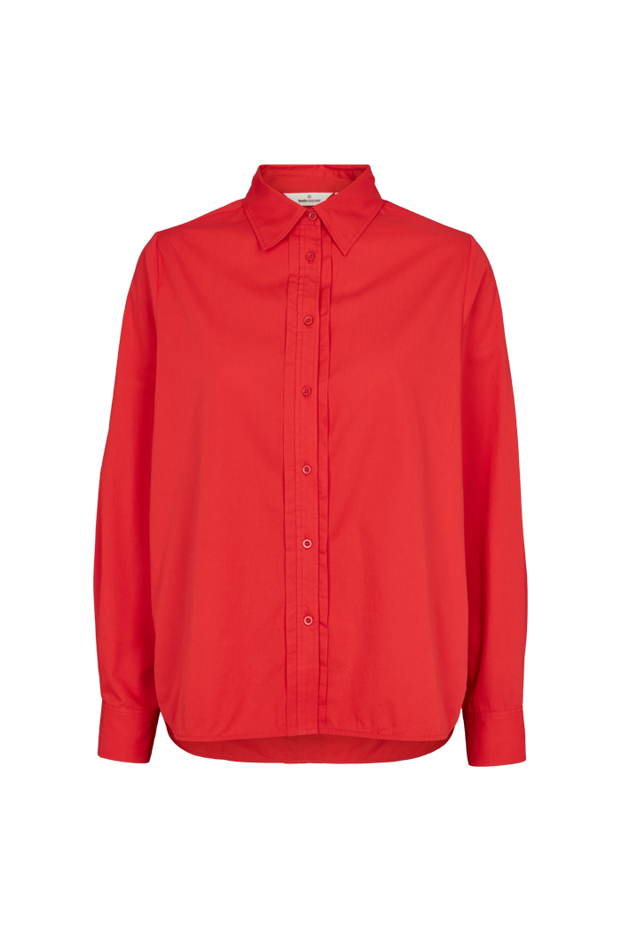 basic-apparel-vilde-pleat-shirt-bluse-high-risk-red-bio-baumwolle image 1