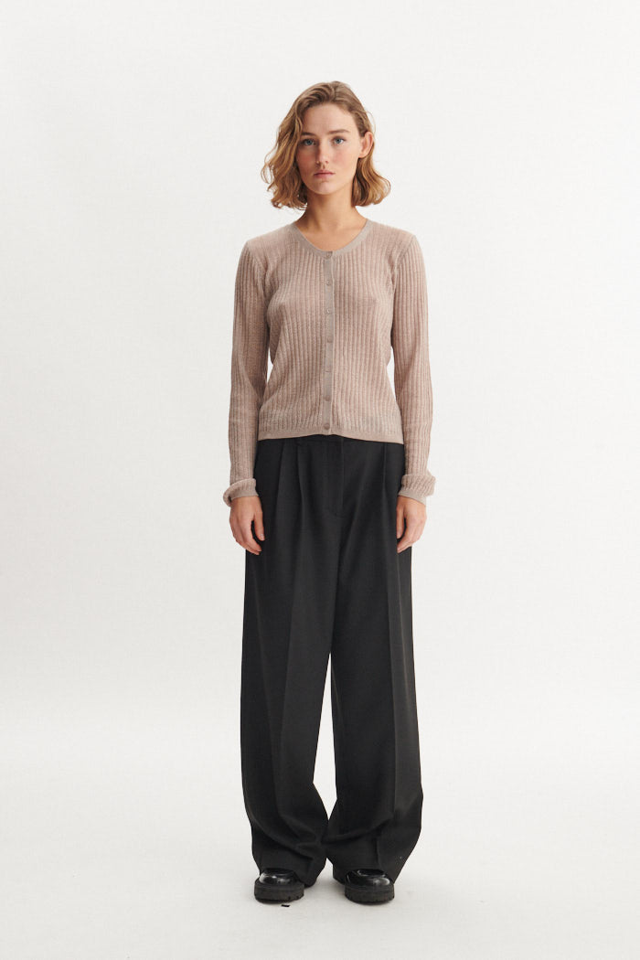 basic-apparel-adi-cardigan-natural-melange-pointelle image 4