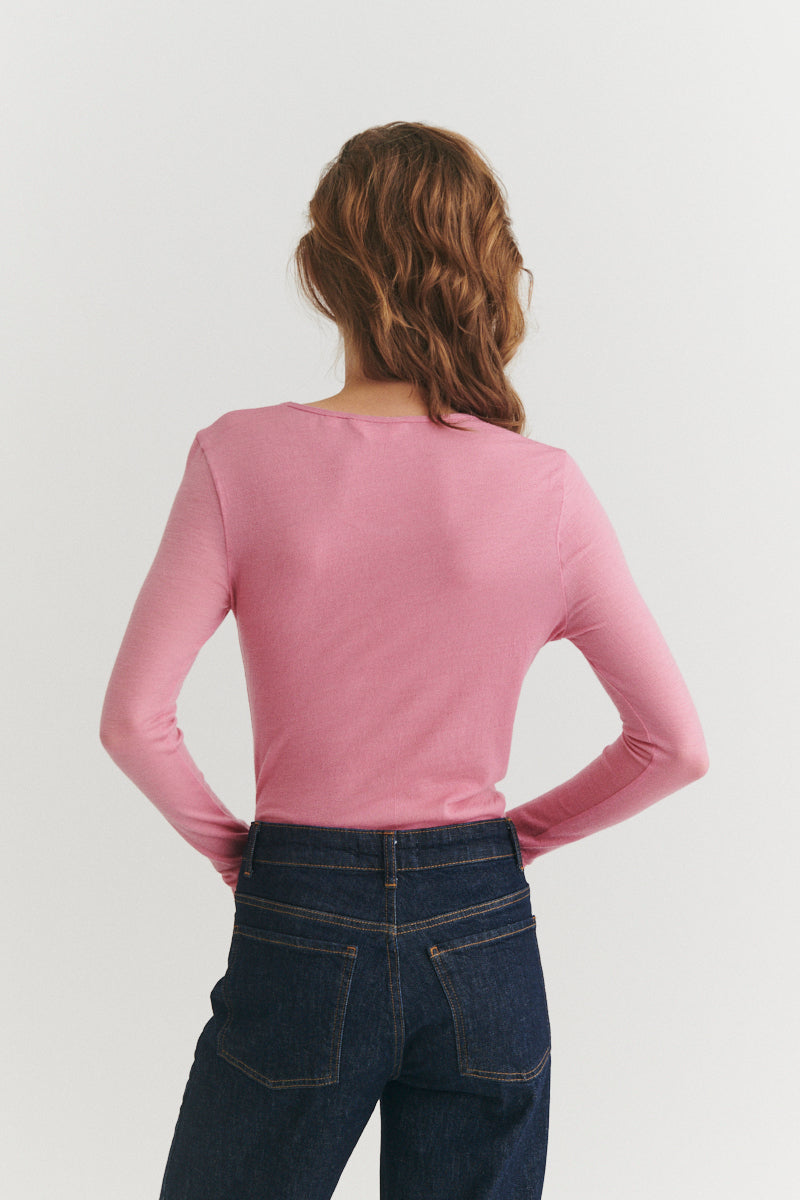 basic-apparel-rinja-ls-tee-cashmere-rose-wollshirt image 4