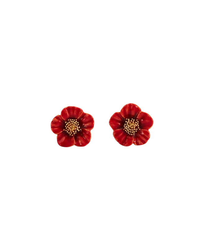 fable-england-red-blossom-ohrstecker-gold-granatapfel image 1