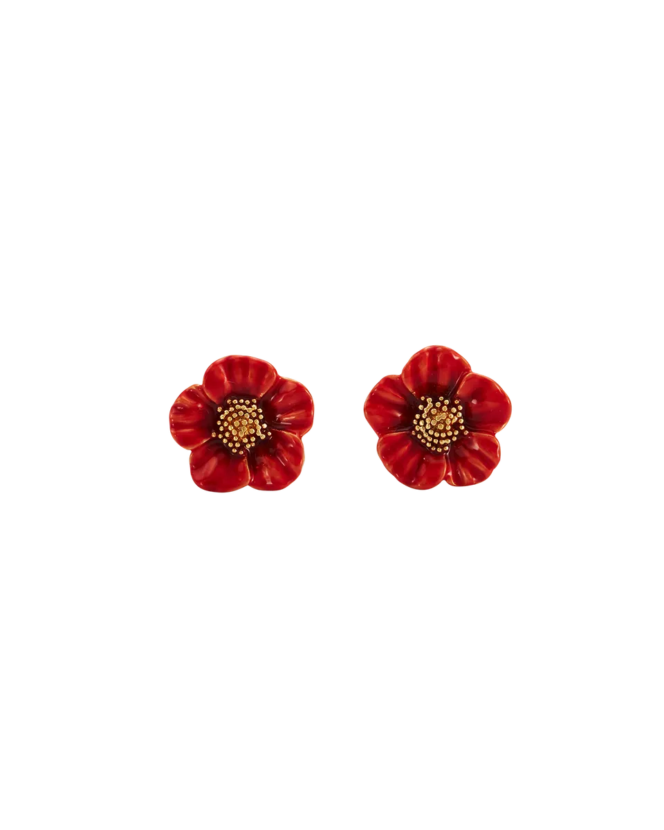 fable-england-red-blossom-ohrstecker-gold-granatapfel image 1