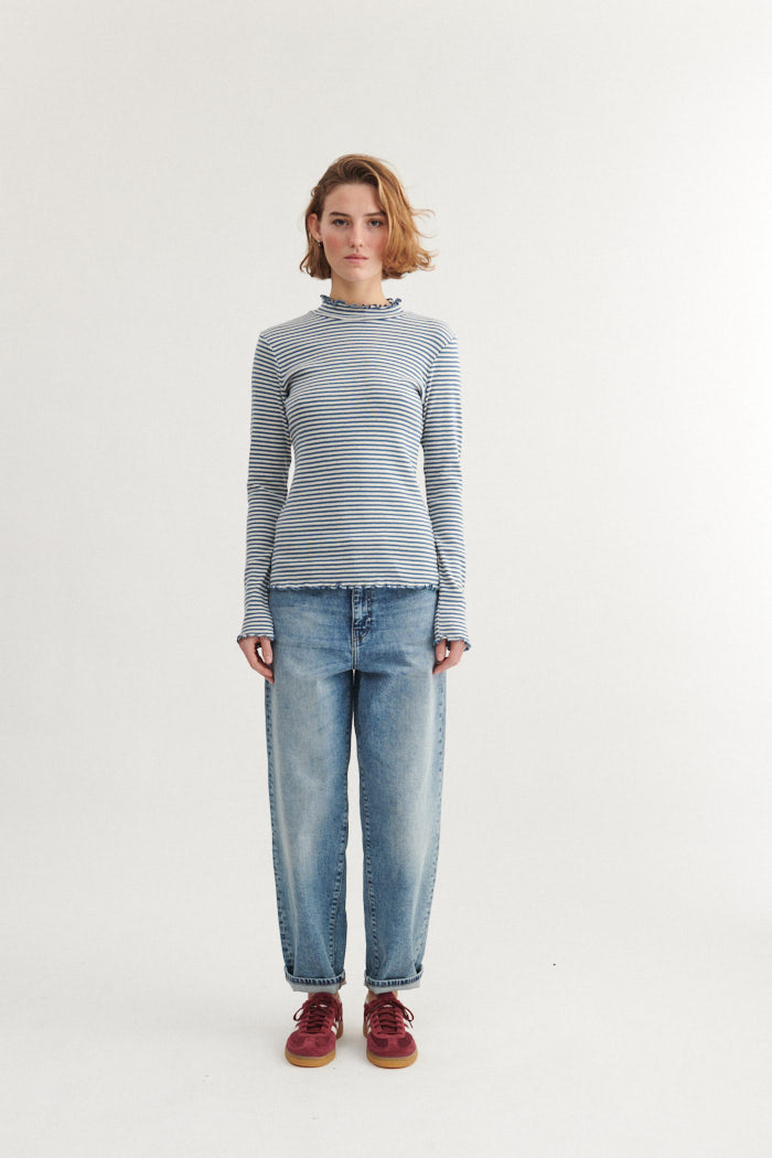 basic-apparel-silma-high-neck-shirt-copen-blue-birch image 5
