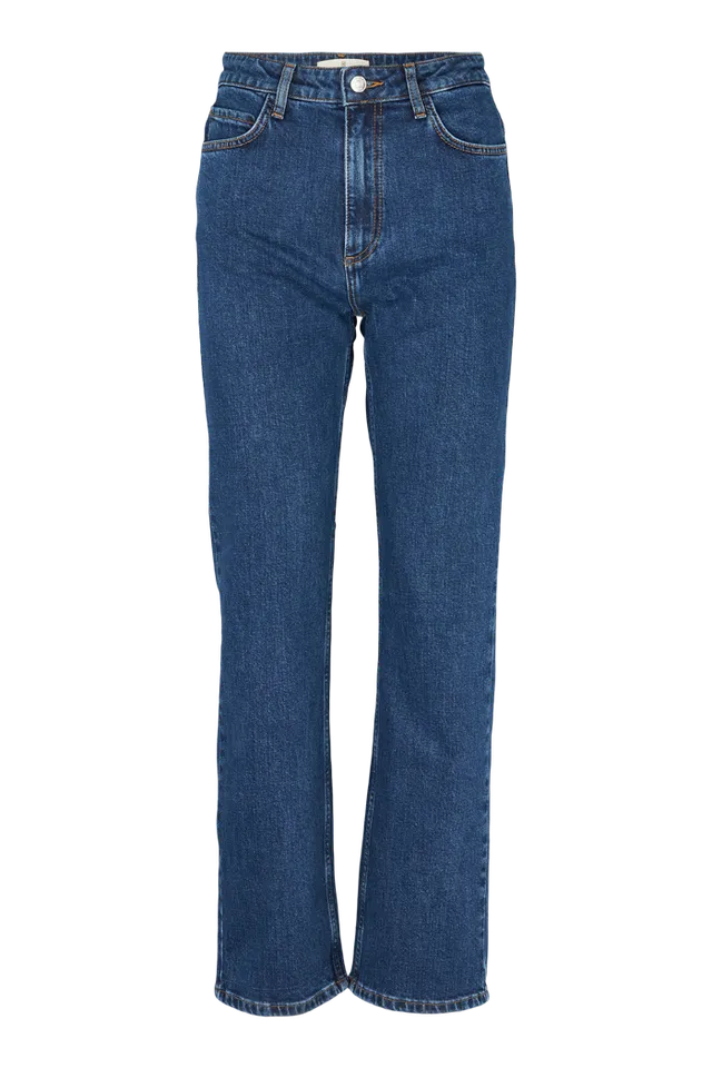 basic-apparel-ellen-jeans-mid-blue-high-waist-bio-straight image 1