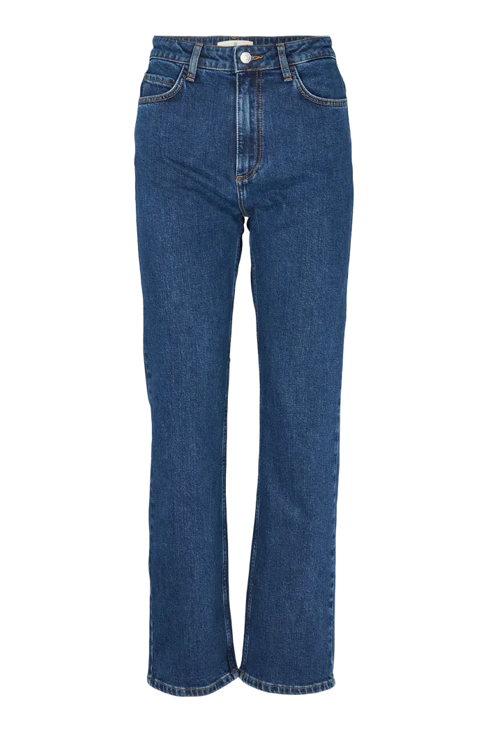 basic-apparel-ellen-jeans-mid-blue-high-waist-bio-straight image 1