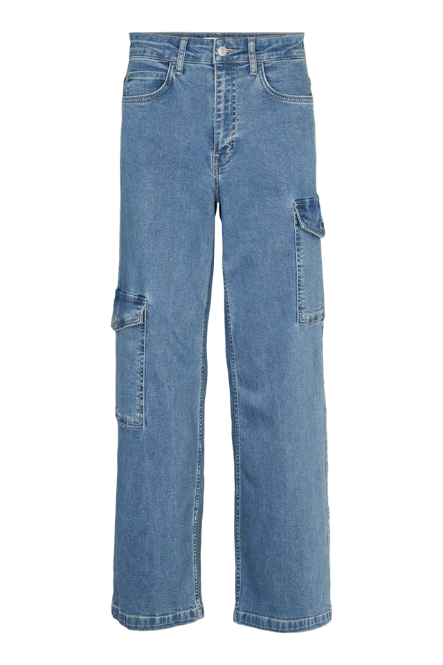 basic-apparel-enya-cargo-pants-jeans-denim-blue-bio-baumwolle image 1