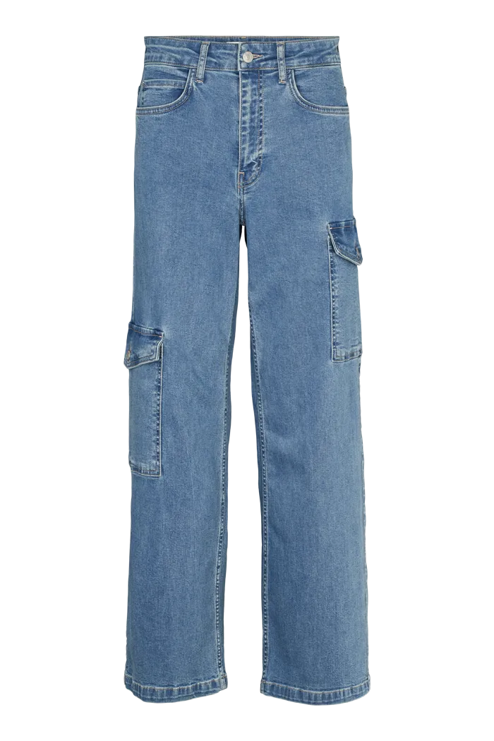 basic-apparel-enya-cargo-pants-jeans-denim-blue-bio-baumwolle image 1