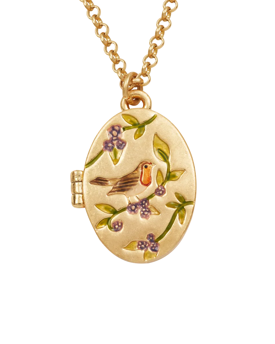 fable-england-robin-locket-halskette-gold-medaillon image 1