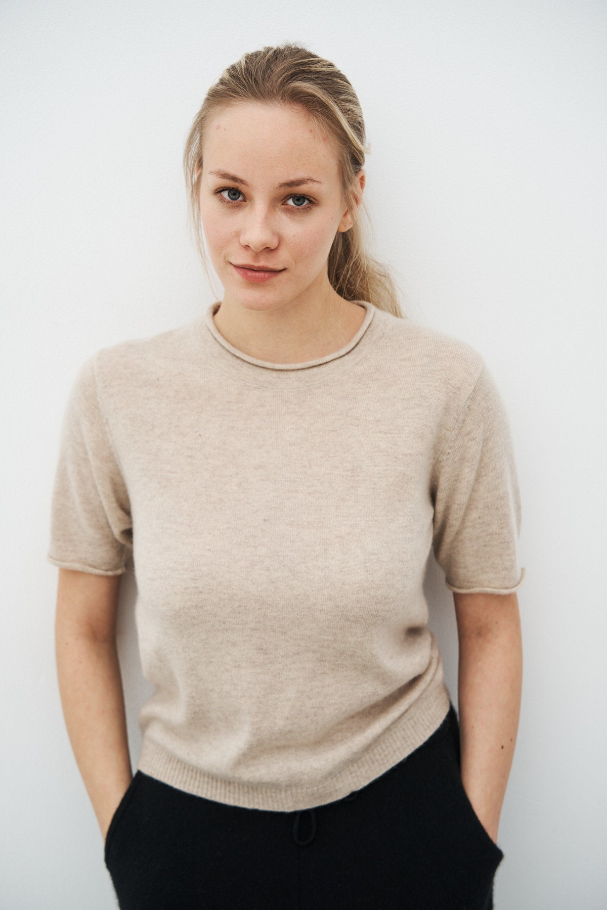 care-by-me-harper-t-shirt-kaschmirshirt-wheat image 6