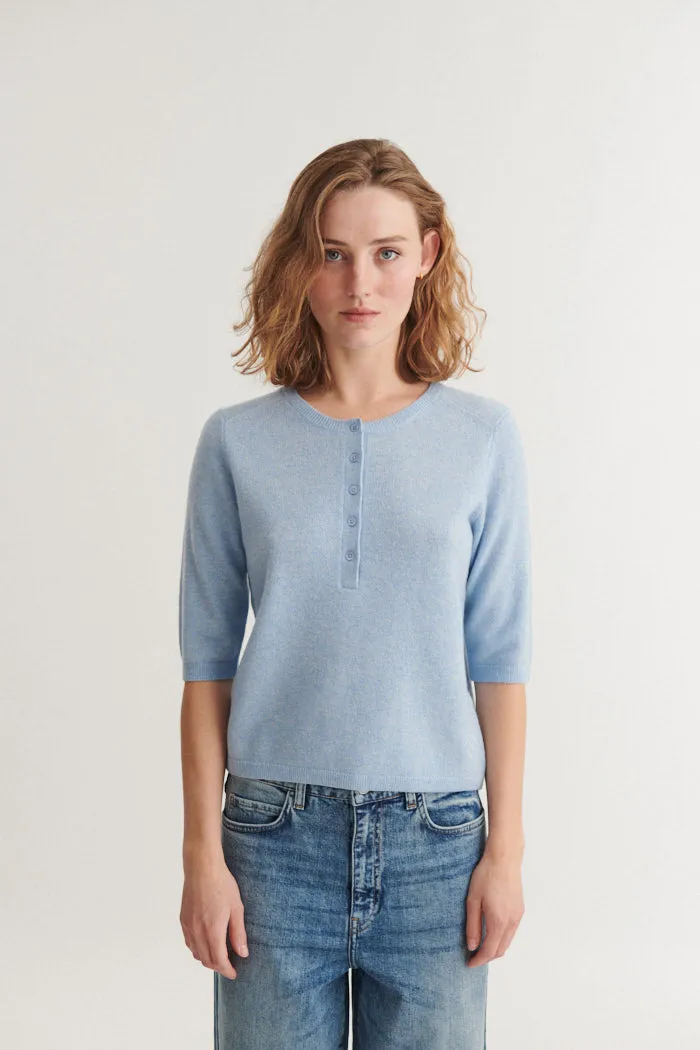 basic-apparel-selem-granddad-tee-t-shirt-hellblau-merinowolle image 1