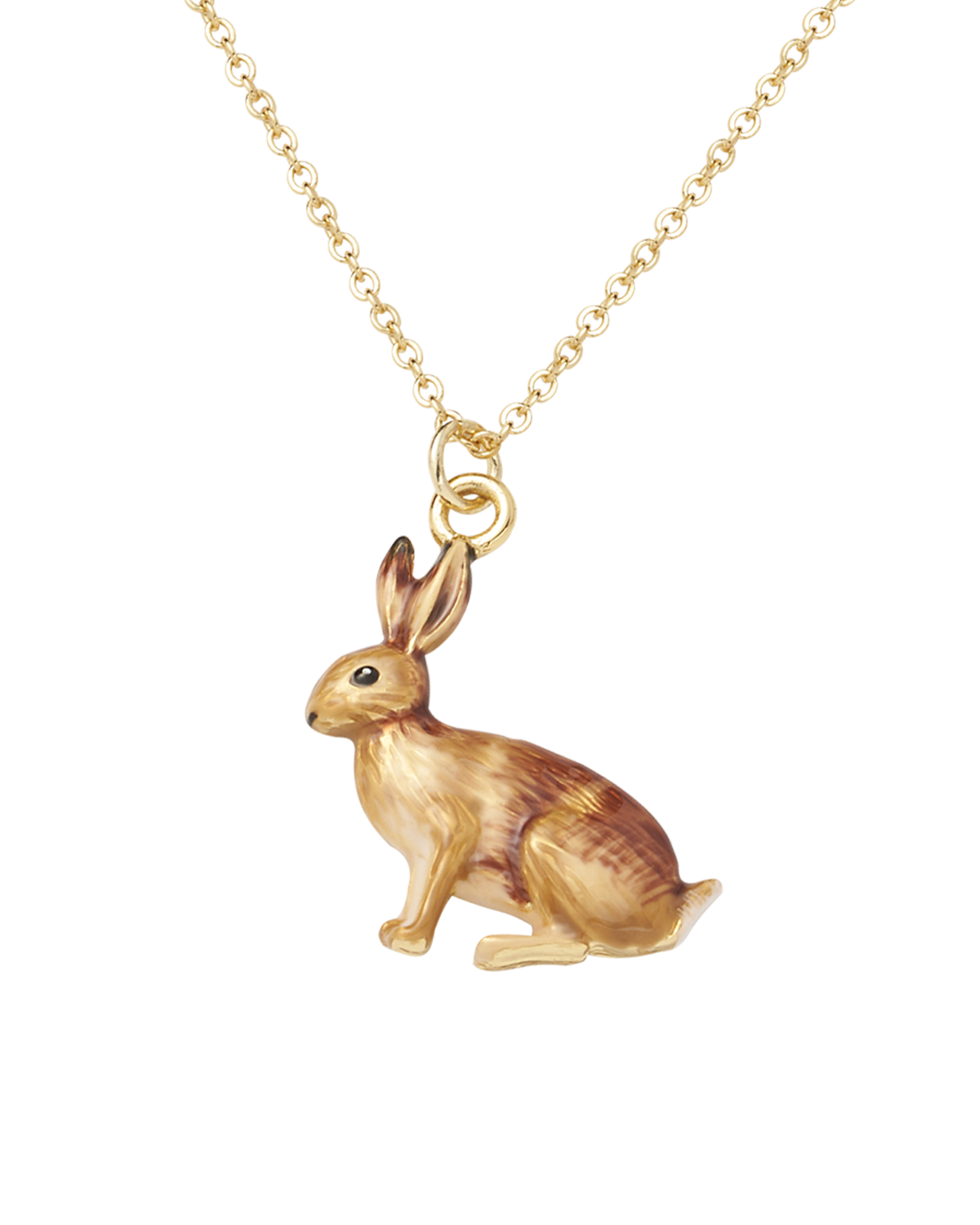 fable-england-rabbit-halskette-gold-hase-emaille-kurz image 1