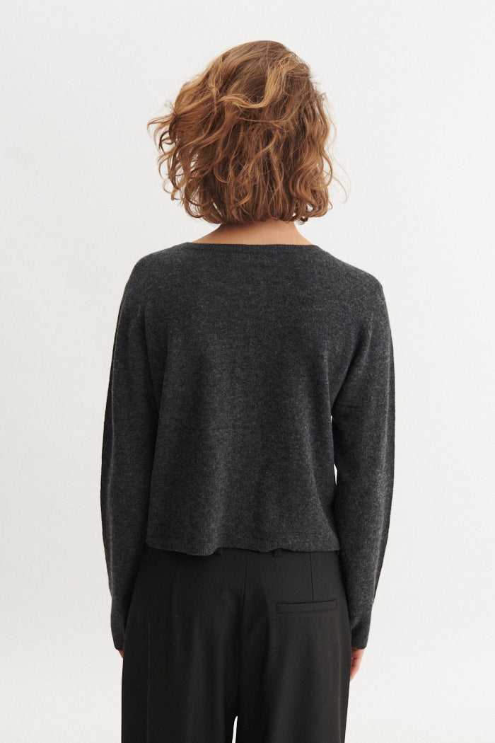 basic-apparel-selem-cardigan-dunkelgrau-merinowolle image 3