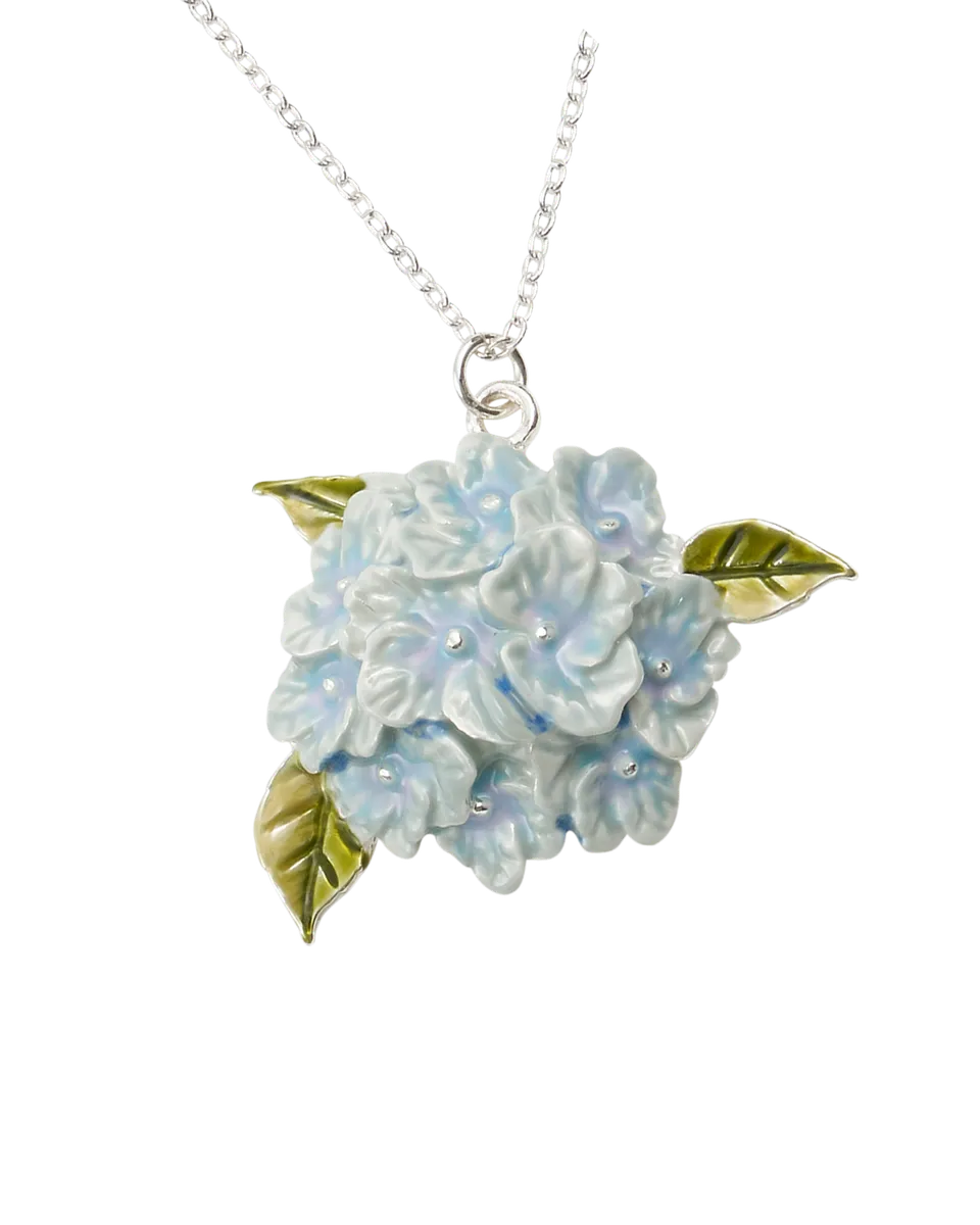 fable-england-hydrangea-halskette-silber-hortensie-blau image 1