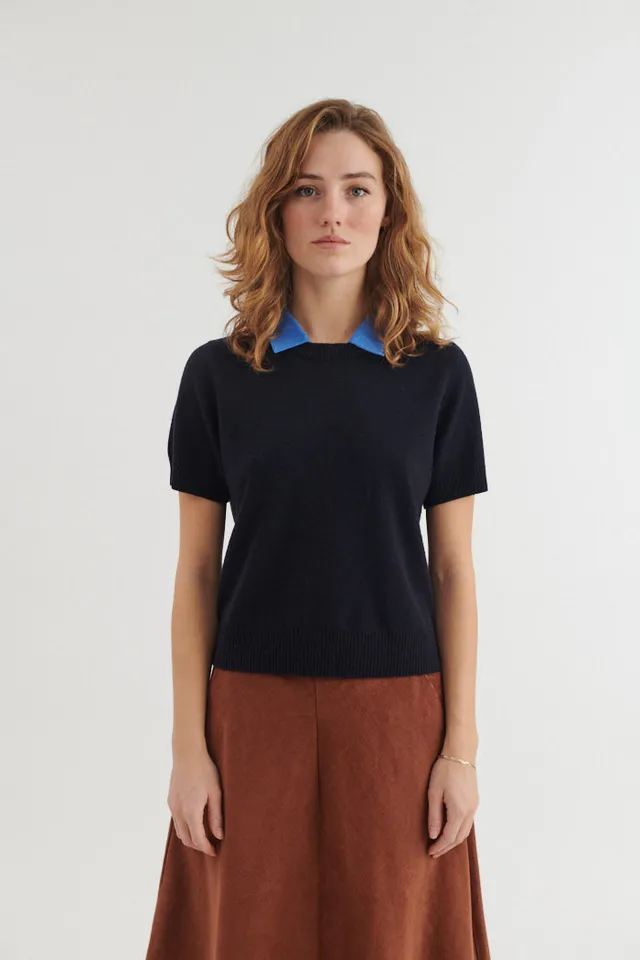 basic-apparel-liz-collar-pullover-navy-merinowolle image 1