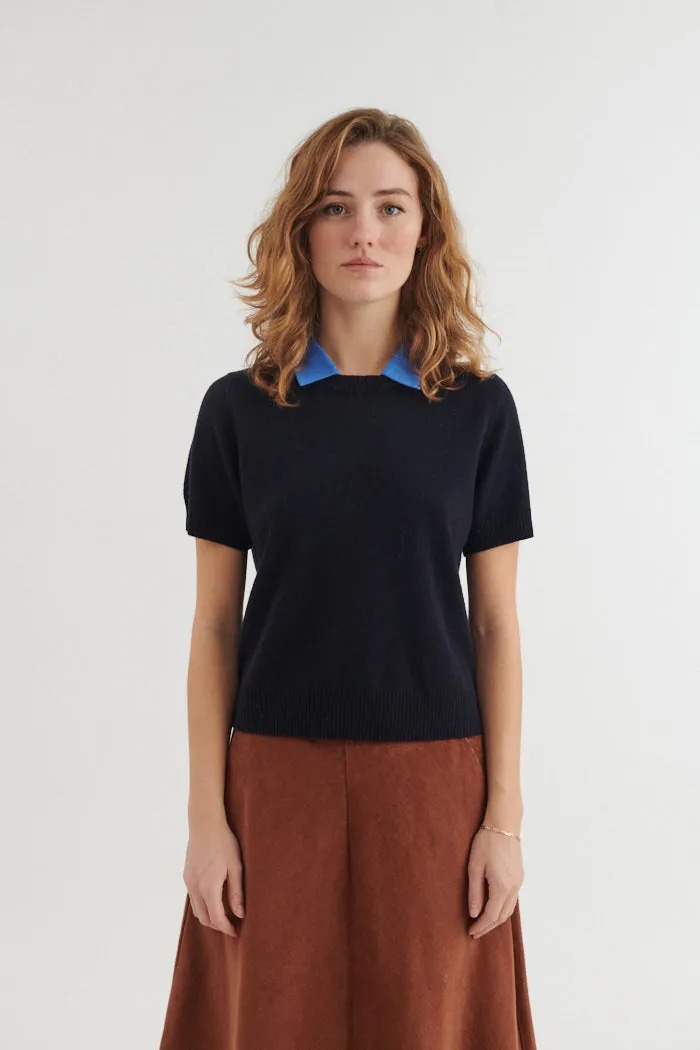 basic-apparel-liz-collar-pullover-navy-merinowolle image 1