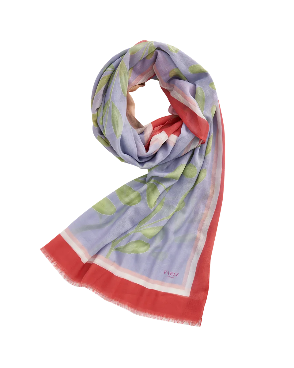 fable-england-scarves-catherine-rowe-pug-schal-blau-leicht image 1