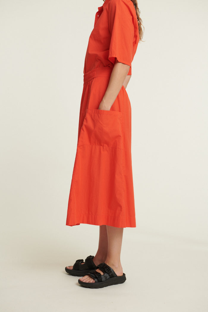 basic-apparel-silje-skirt-grenadine-damen-rock-bio-knielang image 3
