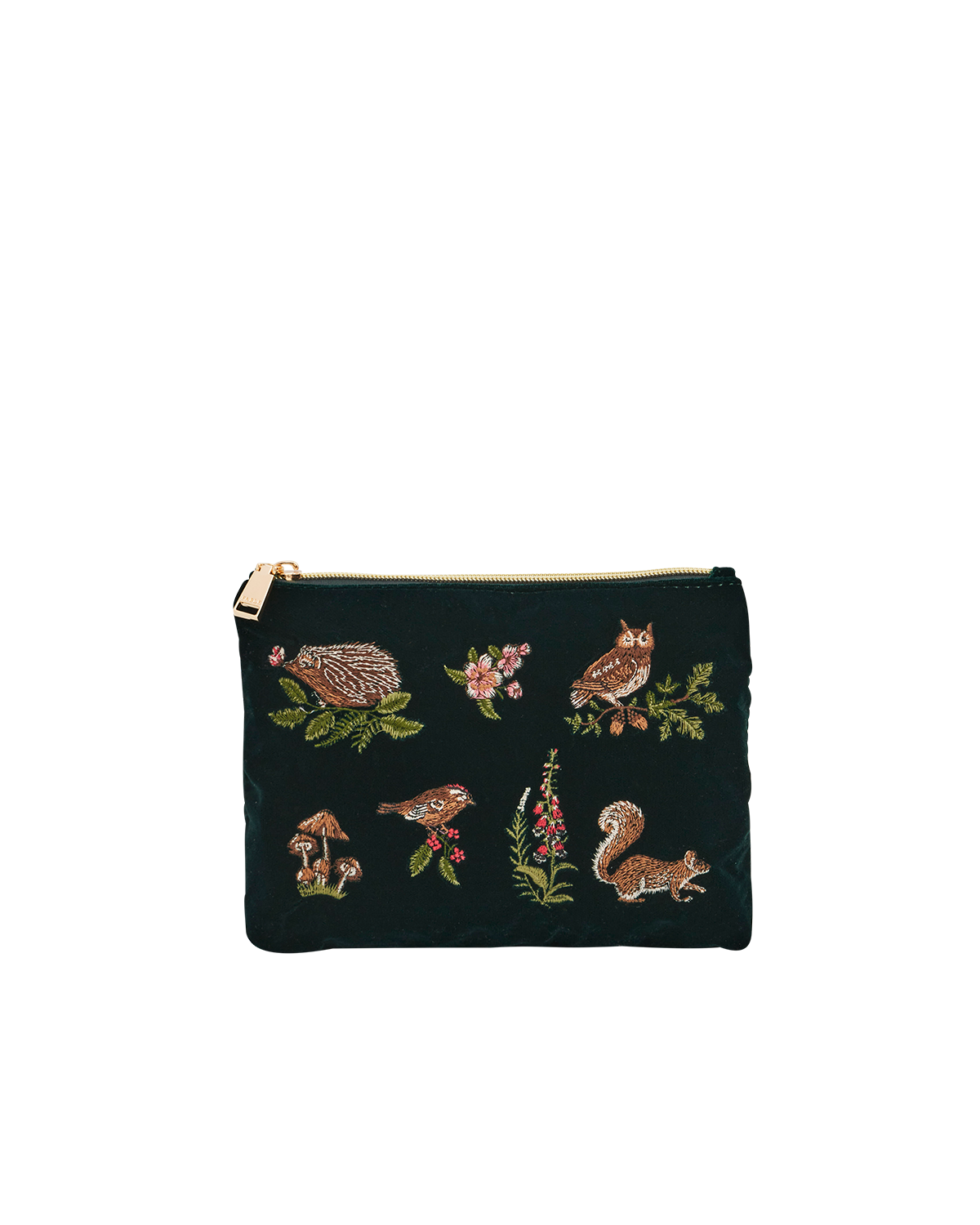 fable-england-meadow-scene-pouch-samt-waldgr-n-bestickt image 1